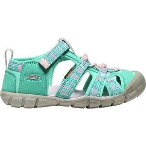 (���) �L�[�� �L�b�Y �V�[�L�����v �� �V�[�G�k�G�b�N�X �T���_�� - �L�b�Y KEEN kids Seacamp II CNX Sandal - Kids' Bright Aqua/Pink-A-Boo