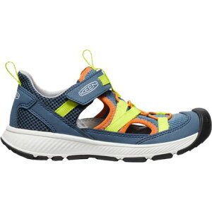 (���) �L�[�� �L�b�Y ���g�]�A �T���_�� - �L�b�Y KEEN kids Motozoa Sandal - Kids' Vintage Indigo/Scarlet Ibis