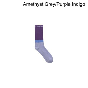(���) �S�A�E�F�A �G�b�Z���V���� �u���b�N �\�b�N�X GOREWEAR Essential Block Socks Amethyst Grey/Purple Indigo