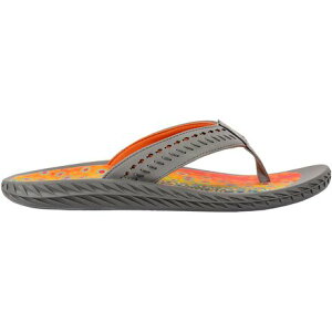 (���) �R�[�J�[�Y �����Y �u���b�N �g���E�g �t�B�b�V�� �t���b�v �t���b�v - �����Y Korkers men Brook Trout Fish Flip Flop - Men's Grey
