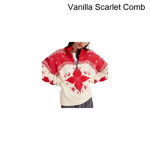 (���) �t���[�s�[�v�� ���f�B�[�X �~�V�J�� �Z�[�^�[ - �E�B�����Y Free People women Mythical Sweater - Women's Vanilla Scarlet Comb