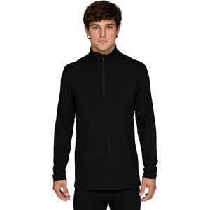 (���) �����Y �~�b�h�E�G�C�g 1/4-�W�b�v �g�b�v - �����Y Le Bent men Midweight 1/4-Zip Top - Men's Black