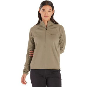 (���) �}�[���b�g ���f�B�[�X ���R���g �t���[�X 1/2-�W�b�v �W���P�b�g - �E�B�����Y Marmot women Leconte Fleece 1/2-Zip Jacket - Women's Vetiver
