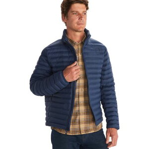 (���) �}�[���b�g �����Y �G�R�[ �t�F�U�[���X �W���P�b�g - �����Y Marmot men Echo Featherless Jacket - Men's Arctic Navy
