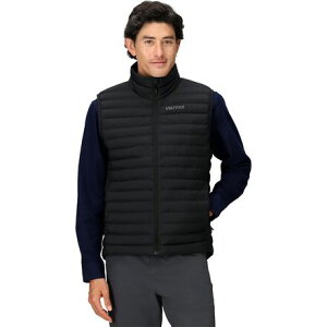 (���) �}�[���b�g �����Y �G�R�[ �t�F�U�[���X �x�X�g - �����Y Marmot men Echo Featherless Vest - Men's Black