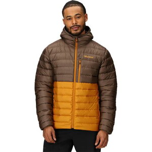 (���) �}�[���b�g �����Y �n�C�����_�[ �_�E�� �t�[�f�b�g �W���P�b�g - �����Y Marmot men Highlander Down Hooded Jacket - Men's Claystone/Honey Glaze