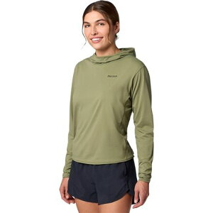 (���) �}�[���b�g ���f�B�[�X �u�[�f�B - �E�B�����Y Marmot women AirExchange SolarShield Hoodie - Women's Olive Grove