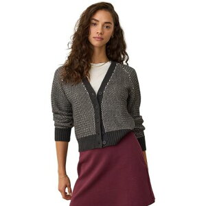 (���) �}�������C���[ ���f�B�[�X ���r�� �J�[�f�B�K�� �A�b�v�f�[�g - �E�B�����Y Marine Layer women Robin Cardigan Update - Women's Black/White