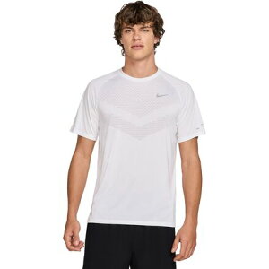 (���) �i�C�L �����Y �h���C-�t�B�b�g ADV �X�g���C�h �V���[�g�X���[�u �g�b�v - �����Y Nike men Dri-FIT ADV Stride Short-Sleeve Top - Men's White/Reflective Silv