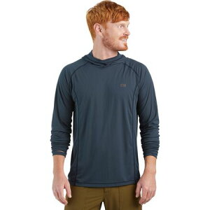 (���) �A�E�g�h�A ���T�[�` �����Y �G�R�[ �t�[�f�b�g �����O-�X���[�u �V���c - �����Y Outdoor Research men Echo Hooded Long-Sleeve Shirt - Men's Naval Blue