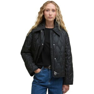 (���) �o�u�A�[ ���f�B�[�X �o�[�i�f�b�g �L���e�b�h �W���P�b�g - �E�B�����Y Barbour women Bernadette Quilted Jacket - Women's Black/Onyx Tartan