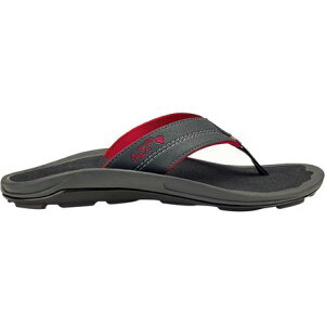 (���) �I���J�C �����Y �L�s �t���b�v �t���b�v - �����Y Olukai men Kipi Flip Flop - Men's Dark Shadow/Dark Shadow