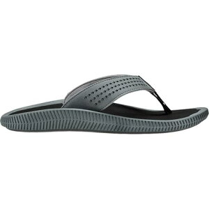 (���) �I���J�C �����Y �E���� �t���b�v �t���b�v - �����Y Olukai men Ulele Flip Flop - Men's Dark Shadow/Black