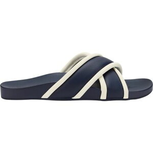 (���) �I���J�C ���f�B�[�X �A�[�j �T���_�� - �E�B�����Y Olukai women Ani Sandal - Women's Mood Indigo/White Sand