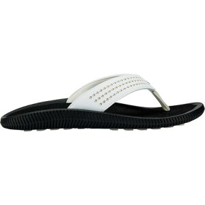 (���) �I���J�C �����Y �E���� �S���t �t���b�v �t���b�v - �����Y Olukai men Ulele Golf Flip Flop - Men's White/Lava Rock