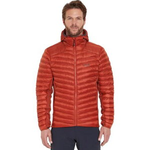 (���) ���u �����Y �V�[���X �t���b�N�X �t�[�f�b�g �W���P�b�g - �����Y Rab men Cirrus Flex Hooded Jacket - Men's Tuscan Red
