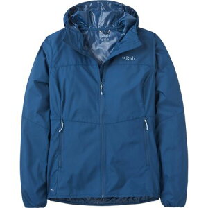 (���) ���u ���f�B�[�X �u�[�f�B - �E�B�����Y Rab women Windgather Hoodie - Women's Tempest Blue