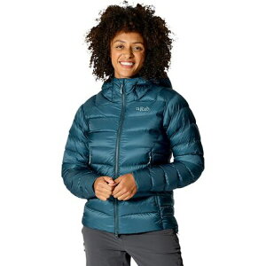 (���) ���u ���f�B�[�X �G���N�g���� �v�� �u�[�f�B - �E�B�����Y Rab women Electron Pro Hoodie - Women's Tempest Blue