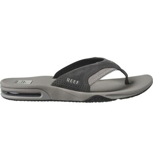 (���) ���[�t �����Y �t�@�j���O �t���b�v �t���b�v - �����Y Reef men Fanning Flip Flop - Men's Grey Suede