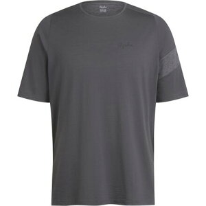 (���) ���t�@ �����Y �g���C�� �����m �V���[�g�X���[�u T-�V���c - �����Y Rapha men Trail Merino Short-Sleeve T-shirt - Men's Dark Grey/Black