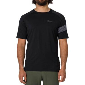 (���) ���t�@ �����Y �g���C�� �e�N�j�J�� T-�V���c - �����Y Rapha men Trail Technical T-Shirt - Men's Black/Grey