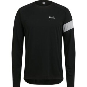 (���) ���t�@ �����Y �g���C�� �e�N�j�J�� �����O-�X���[�u T-�V���c - �����Y Rapha men Trail Technical Long-Sleeve T-Shirt - Men's Black/Light Grey