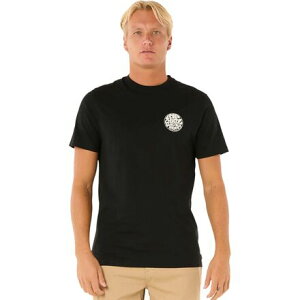 (���) ���b�v �J�[�� �����Y �E�F�b�e�B �A�C�R�� �V���[�g�X���[�u T-�V���c - �����Y Rip Curl men Wettie Icon Short-Sleeve T-Shirt - Men's Black