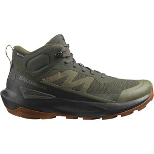 (���) �T������ �����Y �G���N�V�[�� �A�N�e�B�u �~�b�h Gtx �u�[�c - �����Y Salomon men Elixir Activ Mid GTX Boot - Men's Peat/Black/Caramel Cafe