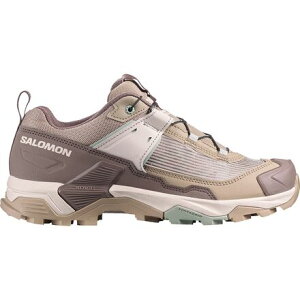 (���) �T������ ���f�B�[�X X �E���g�� 5 �n�C�L���O �V���[�Y - �E�B�����Y Salomon women X Ultra 5 Hiking Shoe - Women's Desert Tan/Iron/Green Milieu