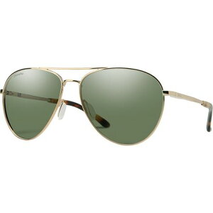 (���) �X�~�X ���C�o�b�N �|�[�����C�Y�h �T���O���X Smith Layback Polarized Sunglasses Gold/ChromaPop Polarized Gray Green