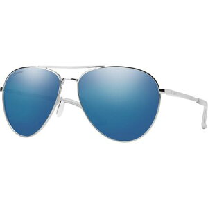 (���) �X�~�X ���C�o�b�N �|�[�����C�Y�h �T���O���X Smith Layback Polarized Sunglasses Silver/ChromaPop Polarized Blue Mirror