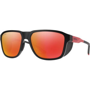 (���) �X�~�X �G���o�[�N �N���}�|�b�v �|�[�����C�Y�h �T���O���X Smith Embark ChromaPop Polarized Sunglasses TNF Matte Black/Horizon Red