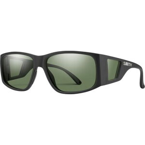 (���) �X�~�X �������[ �s�[�N �N���}�|�b�v �T���O���X Smith Monroe Peak ChromaPop Sunglasses Matte Black/ChromaPop Polarized Gray Green