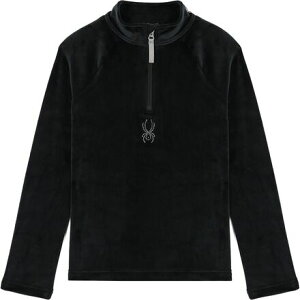 (���) �X�p�C�_�[ �L�b�Y �V�}�[ �o�O 1/2-�W�b�v �g�b�v - �L�b�Y Spyder kids Shimmer Bug 1/2-Zip Top - Kids' Black