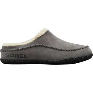 (���) �\���� �����Y �t�@���R�� ���b�W �� �X���b�p - �����Y SOREL men Falcon Ridge II Slipper - Men's Quarry/Black