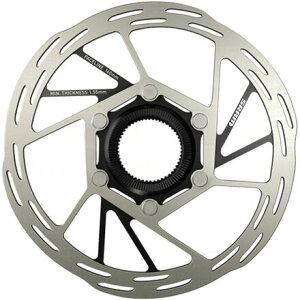 (���) �X���� �y�[�X���C�� ���E���f�b�h ���[�^�[ - �Z���^�[���b�N SRAM Paceline Rounded Rotor - Centerlock w/Lockring Silver