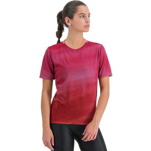 (���) �X�|�[�c�t�� ���f�B�[�X �t���E �W�A�� T-�V���c - �E�B�����Y Sportful women Flow Giara T-Shirt - Women's Cayenna Red Pink