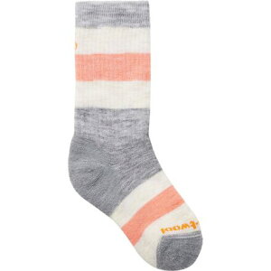 (���) �X�}�[�g�E�[�� �L�b�Y �t�� �N�b�V���� �X�g���C�v�h �N���[ �\�b�N - �L�b�Y Smartwool kids Full Cushion Striped Crew Sock - Kids' Wild Salmon