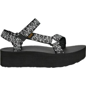 (���) �e�o ���f�B�[�X �t���b�g�t�H�[�� ���j�o�[�T�� �T���_�� - �E�B�����Y Teva women Flatform Universal Sandal - Women's Crafted Floral Black/Grey