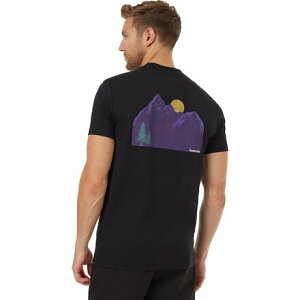 (���) �e���c���[ �����Y �T���Z�b�g �}�E���e�� T-�V���c - �����Y Tentree men Sunset Mountain T-Shirt - Men's Meteorite Black/Petunia
