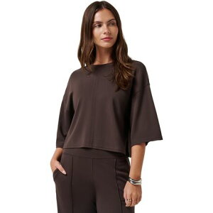 (���) �g�����B�X�}�V���[ ���f�B�[�X �t���C�f�[ �|���e �g�b�v - �E�B�����Y TravisMathew women Friday Ponte Top - Women's Coffee Grounds