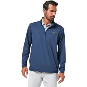 (���) �g�����B�X�}�V���[ �����Y �����_�[���X�g 1/4-�W�b�v �g�b�v - �����Y TravisMathew men Wanderlust 1/4-Zip Top - Men's Mood Indigo