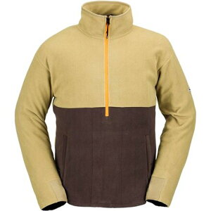 (���) �{���R�� �����Y �|���[�� �t���[�X �t�[�f�b�g 1/2-�W�b�v �W���P�b�g - �����Y Volcom men Polar Fleece Hooded 1/2-Zip Jacket - Men's Dark Khaki