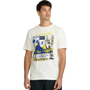 (���) �{���R�� �����Y �f�U�[�e�b�h T-�V���c - �����Y Volcom men Deserted T-Shirt - Men's Off White