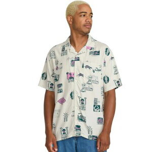 (���) �{���R�� �����Y �V���[�g�X���[�u �V���c - �����Y Volcom men Mistostone Short-Sleeve Shirt - Men's Stone