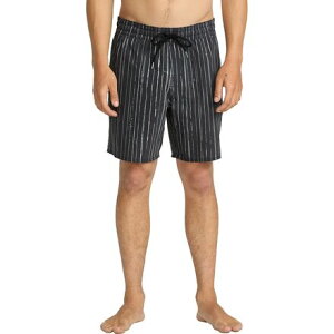 (���) �{���R�� �����Y �v�V���P �R�b�g�� 17�C���` �X�C�� �g�����N - �����Y Volcom men Psyche Cotton 17in Swim Trunk - Men's Black White