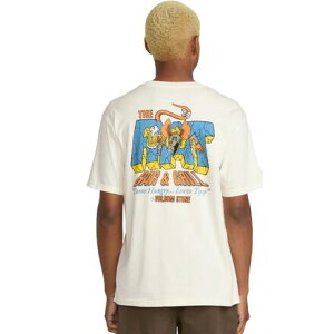(���) �{���R�� �����Y ���b�g �o�[ T-�V���c - �����Y Volcom men Rat Bar T-Shirt - Men's Off White