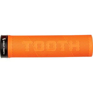(���) �E���t�g�D�[�X�R���|�[�l���c �E���t �g�D�[�X ���b�N-�I�� �G�R�[ �O���b�v Wolf Tooth Components Wolf Tooth Lock-On Echo Grip Orange Grip/Black Collar