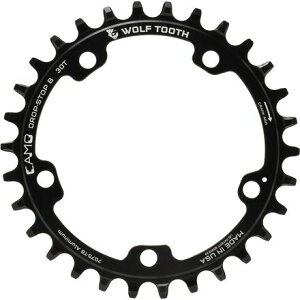 (���) �E���t�g�D�[�X�R���|�[�l���c �J�� ���E���h �`�F�[�������O Wolf Tooth Components CAMO Round Chainring Black