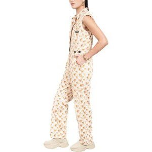 (���) �U �G�b�Z���V���� �X���[�u���X �n�C �E�F�X�g �J�o�[�I�[�� Wildfang The Essential Sleeveless High Waisted Coverall Vintage Bird White